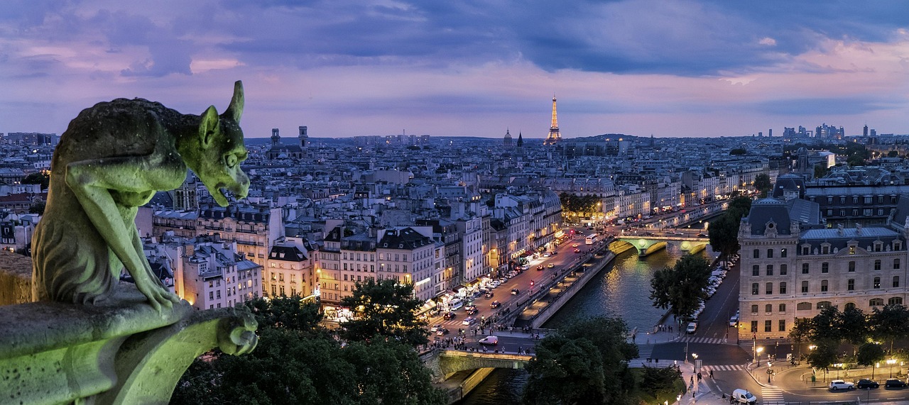 Eiffel Tower view from a Seine river cruise