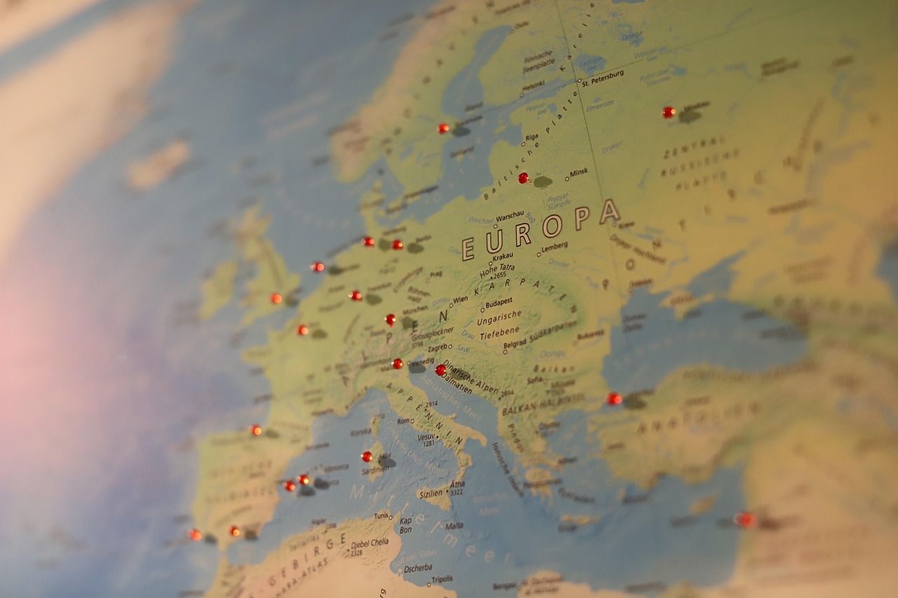 best countries to visit in europe for first timers shown on a simple europe map