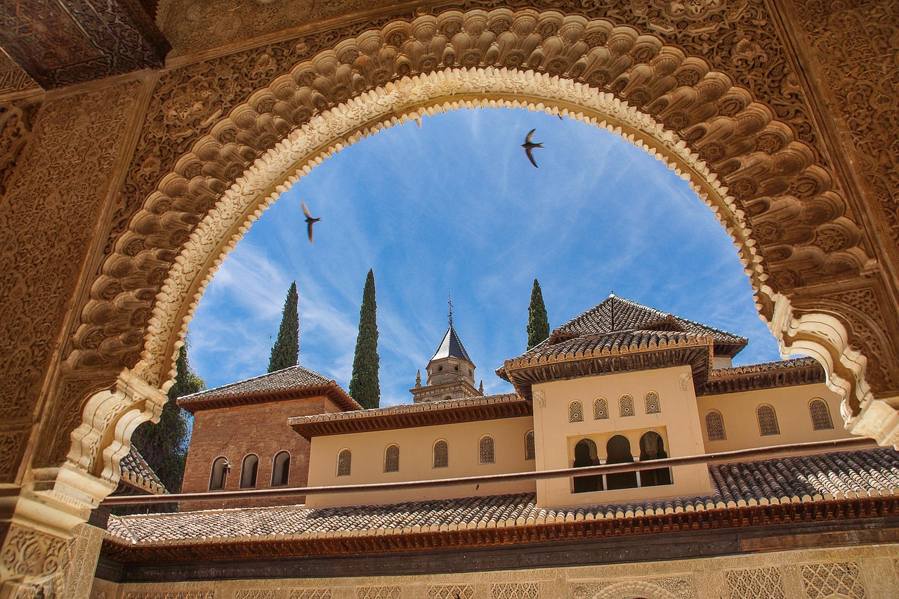 Alhambra palace facade in Granada Spain travel guide