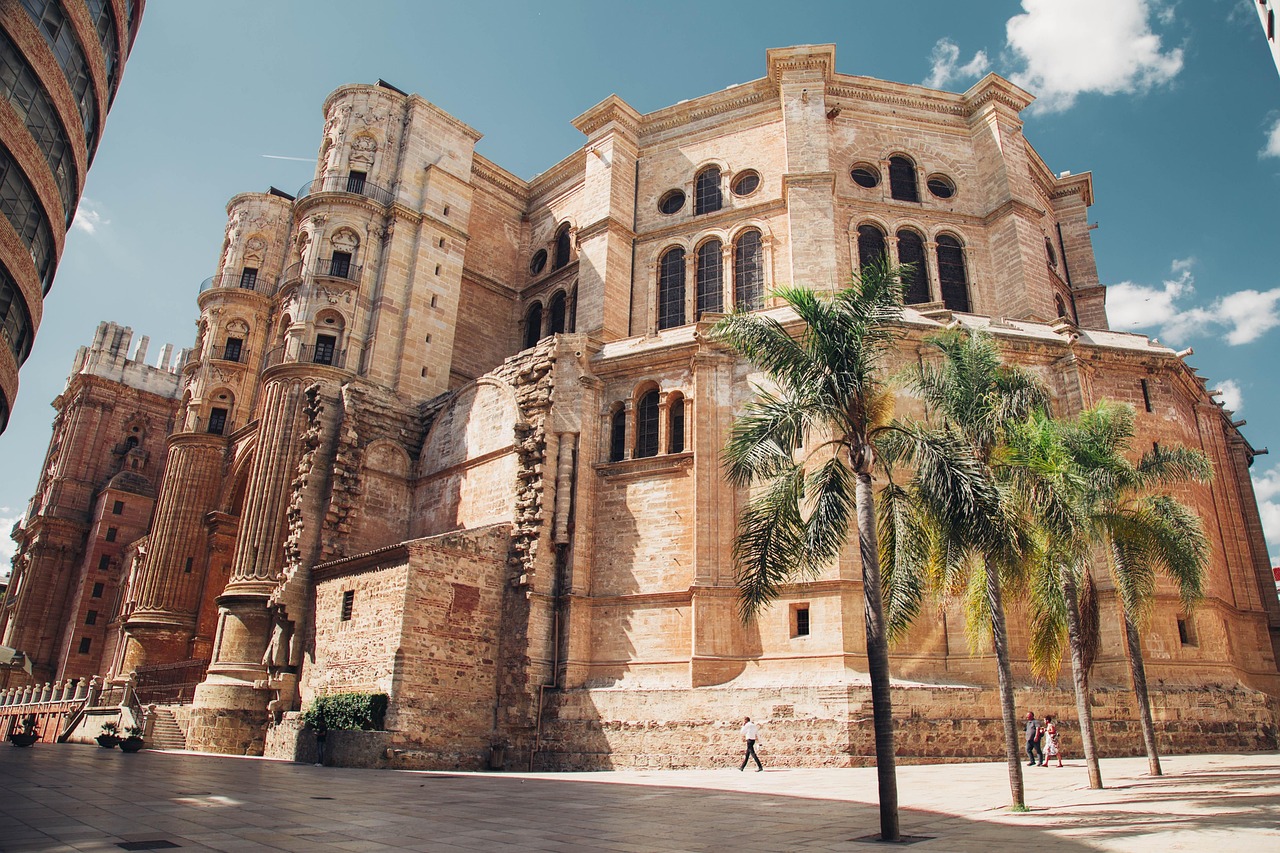 Interior of Malaga Cathedral with ornate details