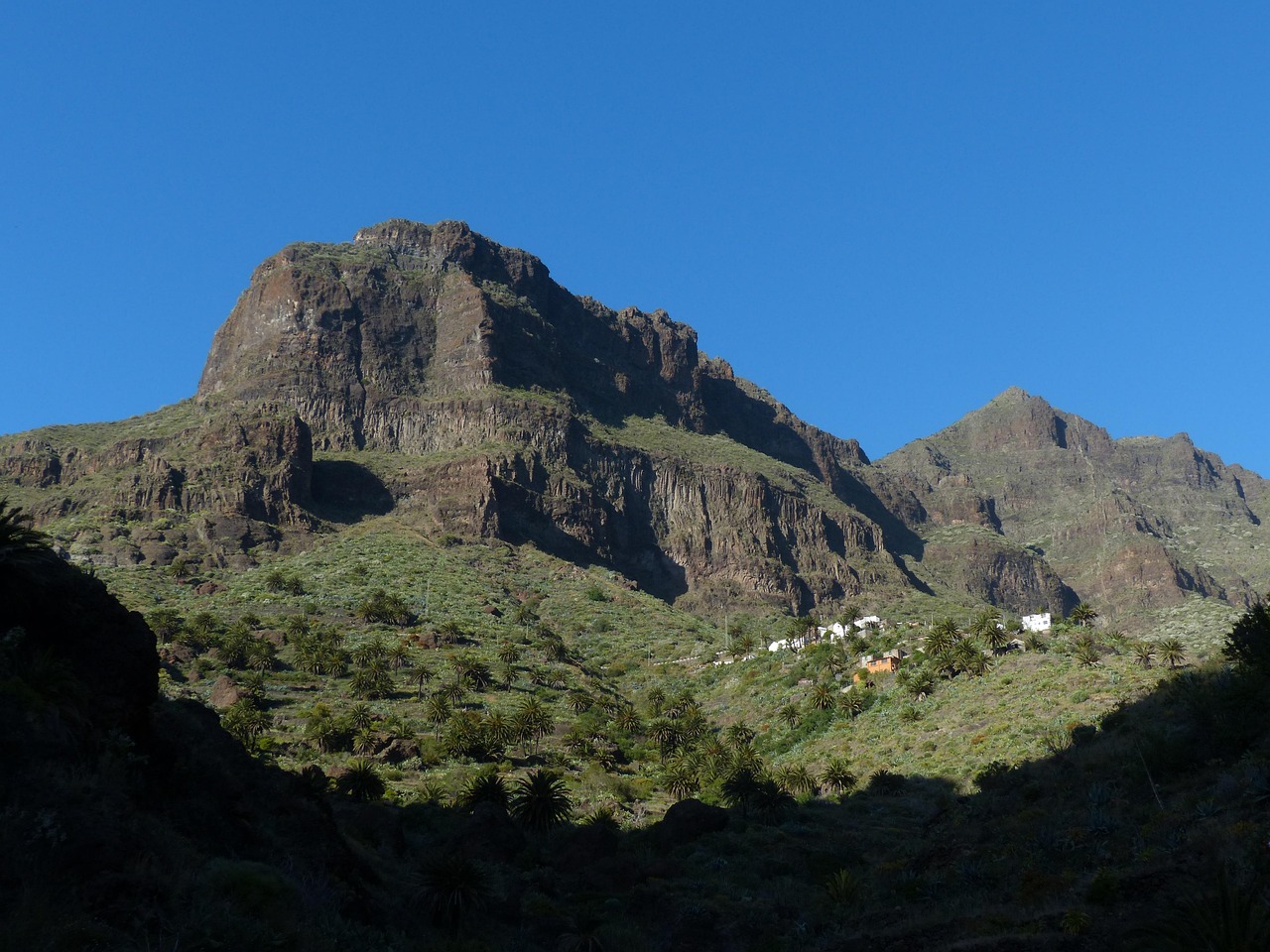 Masca Tenerife gorge hike with rocky trail and river