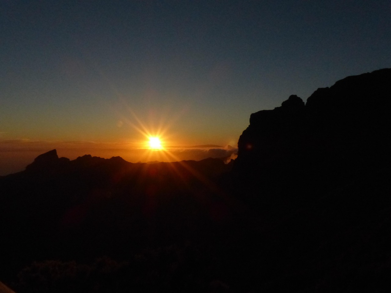 Sunset over the cliffs of Masca Tenerife village