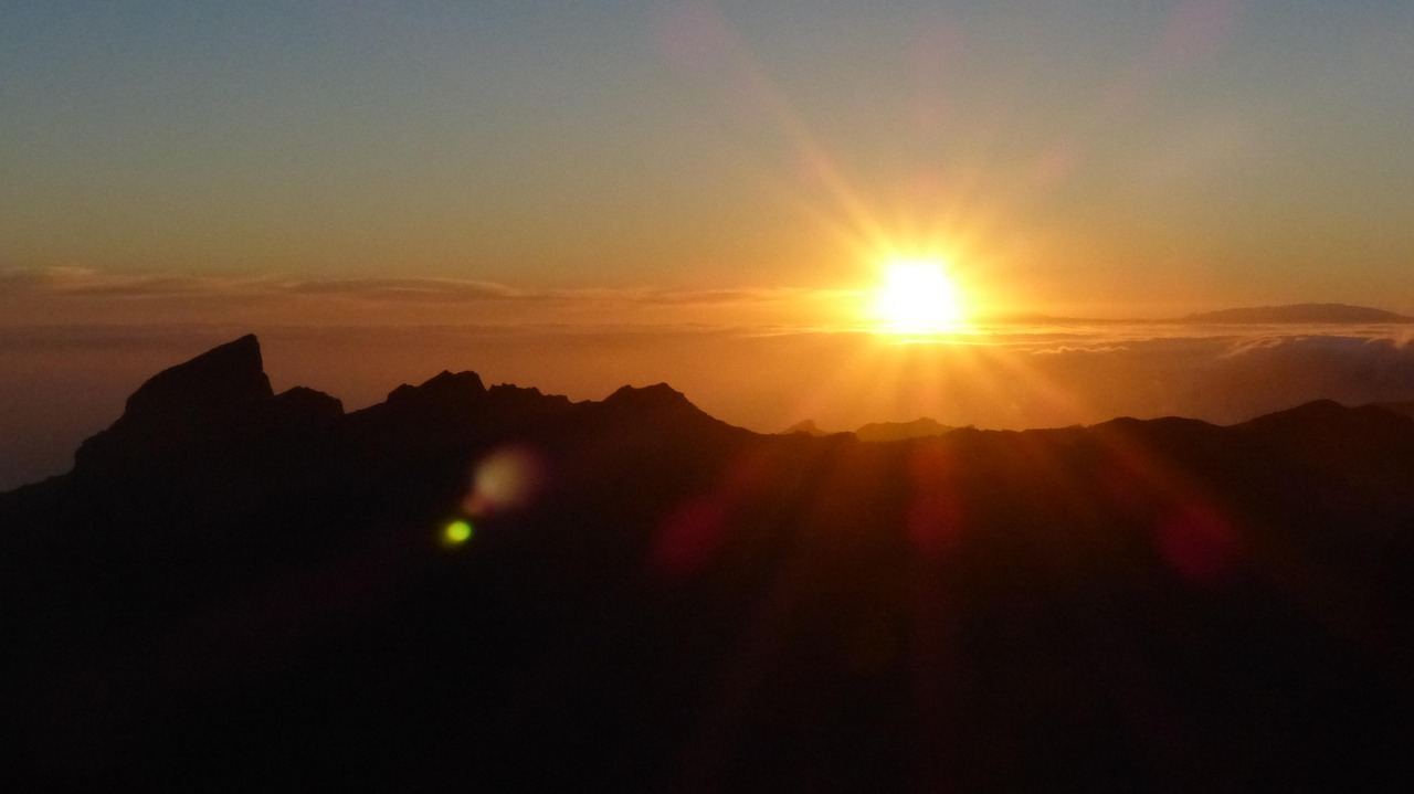 Sunrise illuminating the mountains around Masca Tenerife