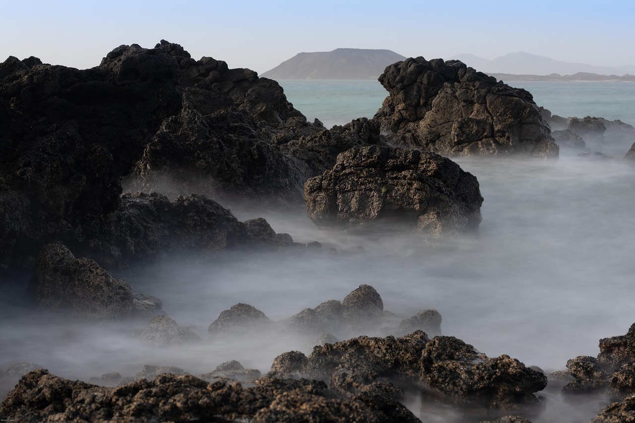 Rocky shoreline near the village of Sa Calobra in Spain