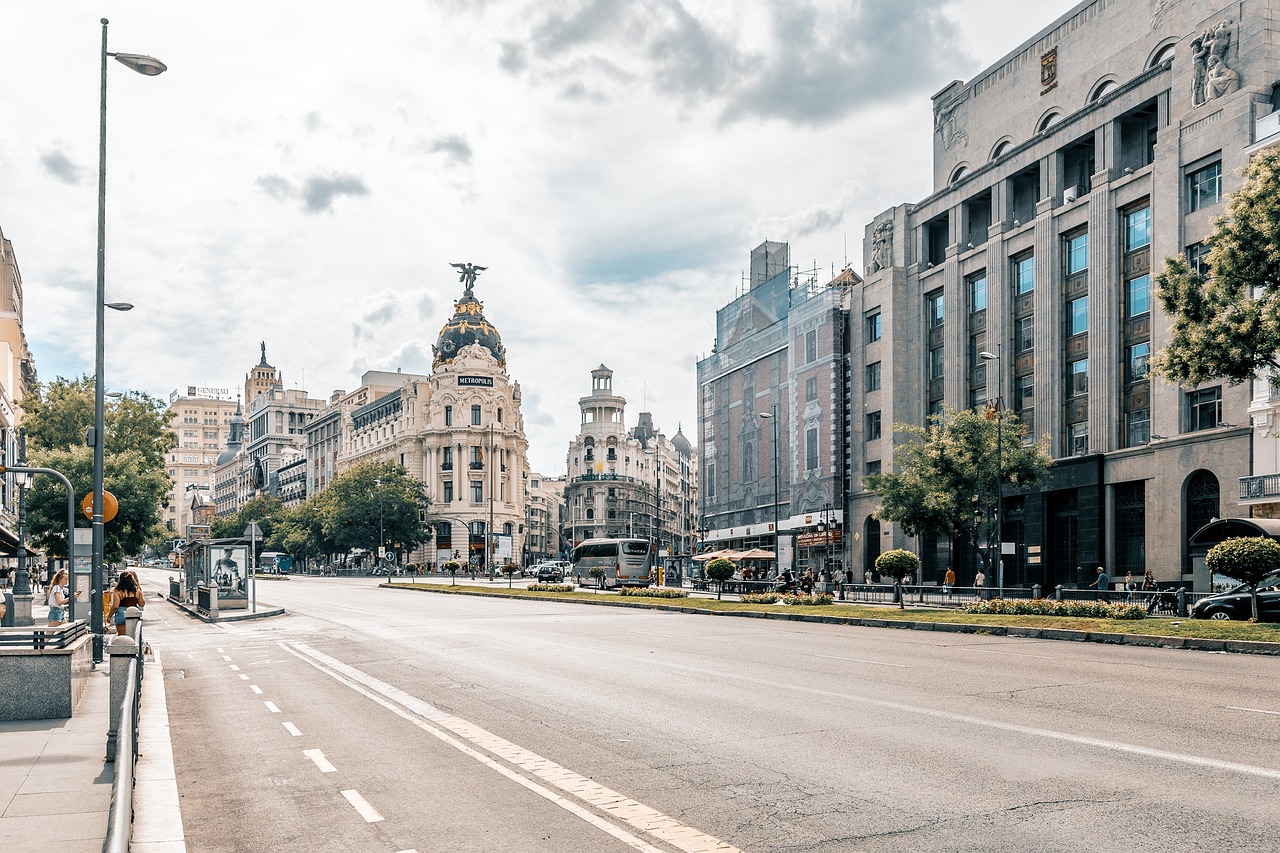 Madrid street scene featuring the things to do in Madrid