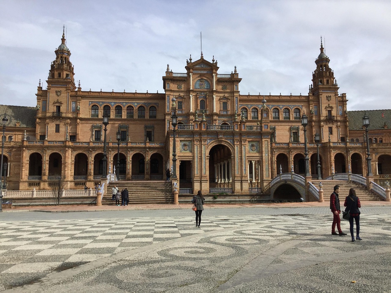 Colorful tiles at Plaza de España in Seville